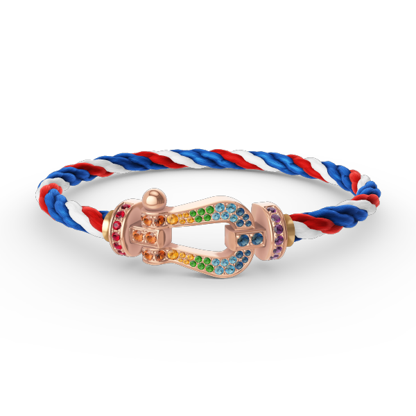 [Luna Brilliance]FORCE LARGE HORSESHOE  COLORED DIAMOND BRACELET ROSE GOLD