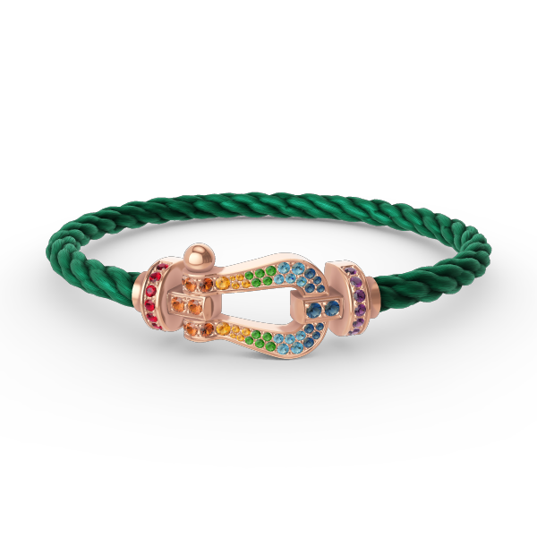 [Luna Brilliance]FORCE LARGE HORSESHOE  COLORED DIAMOND BRACELET ROSE GOLD