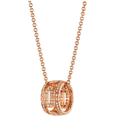 [Luna Brilliance]PARENTESI NECKLACE PINK GOLD DIAMOND