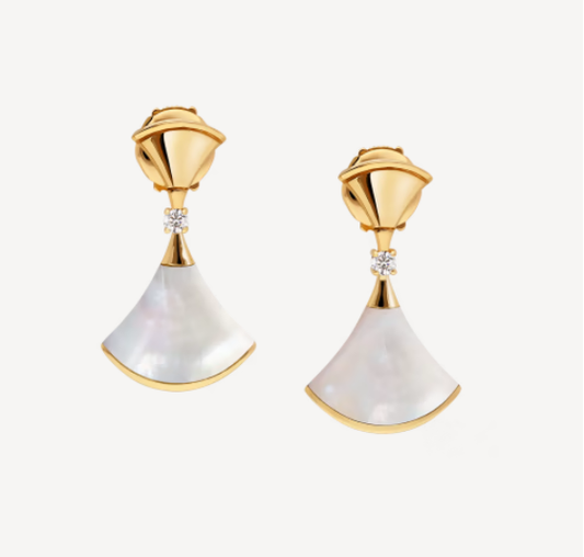 [Luna Brilliance]DREAM MOP 1 DIAMOND EARRINGS
