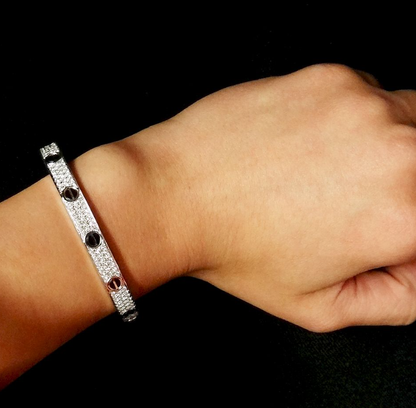 [Luna Brilliance]LOVE BRACELET 6.1MM DIAMOND-PAVED CERAMIC