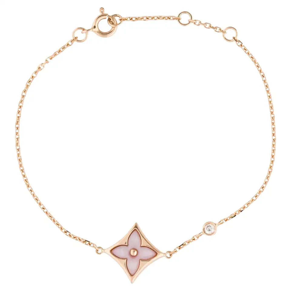 [Luna Brilliance]STAR 1 DIAMOND PINK GOLD BRACELET
