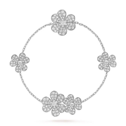 [Luna Brilliance]FRIVOLE SILVER 5 FLOWERS BRACELET