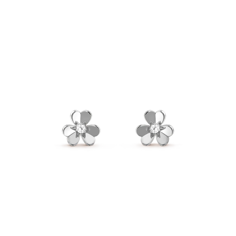 [Luna Brilliance]FRIVOLE MINI SILVER FLOWER EARRINGS