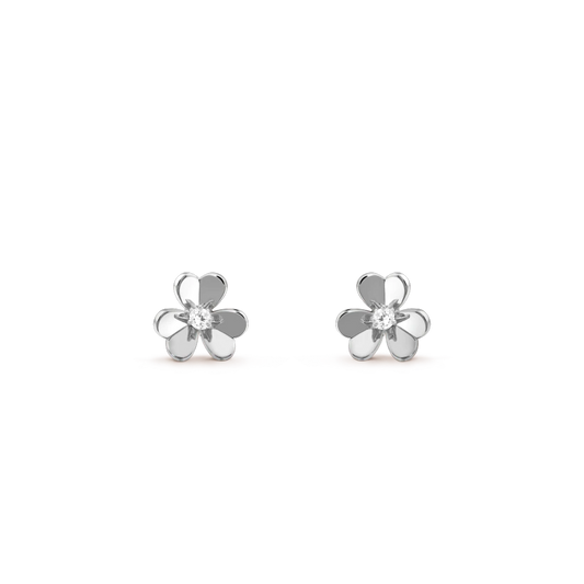 [Luna Brilliance]FRIVOLE MINI SILVER FLOWER EARRINGS