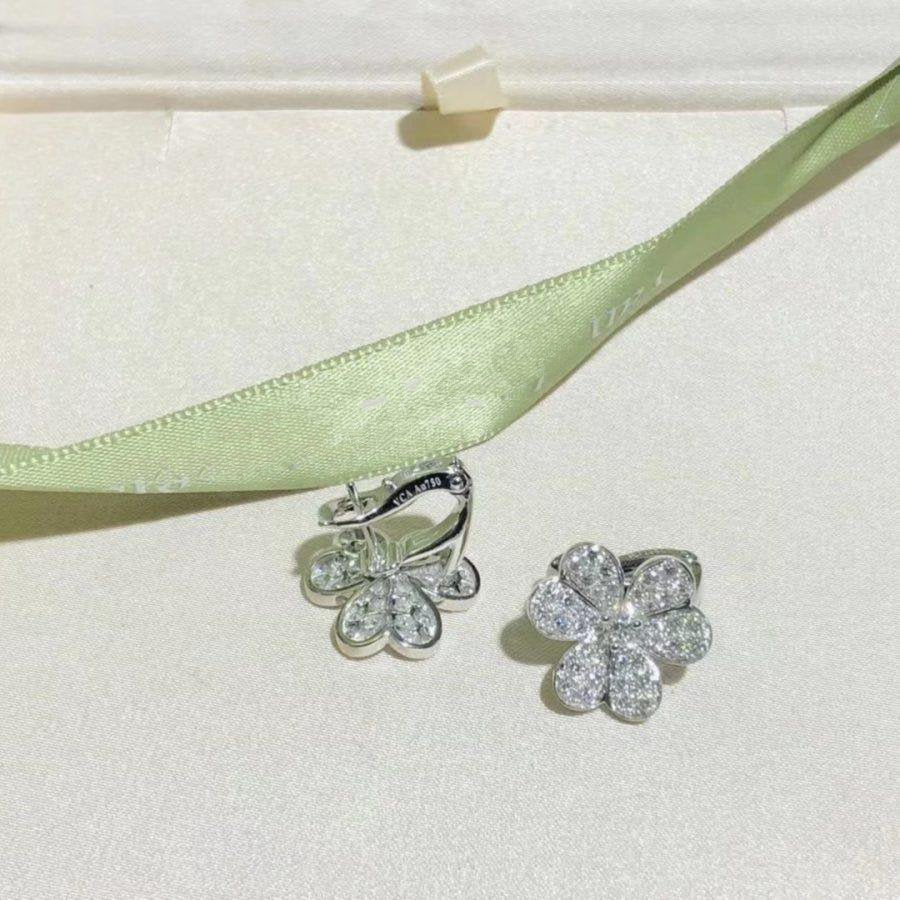 [Luna Brilliance]FRIVOLE SILVER FLOWER DIAMOND EARRINGS