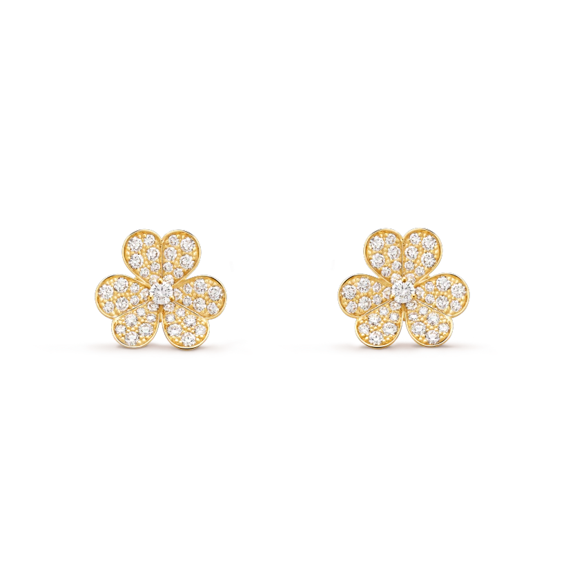 [Luna Brilliance]FRIVOLE GOLD FLOWER DIAMOND EARRINGS