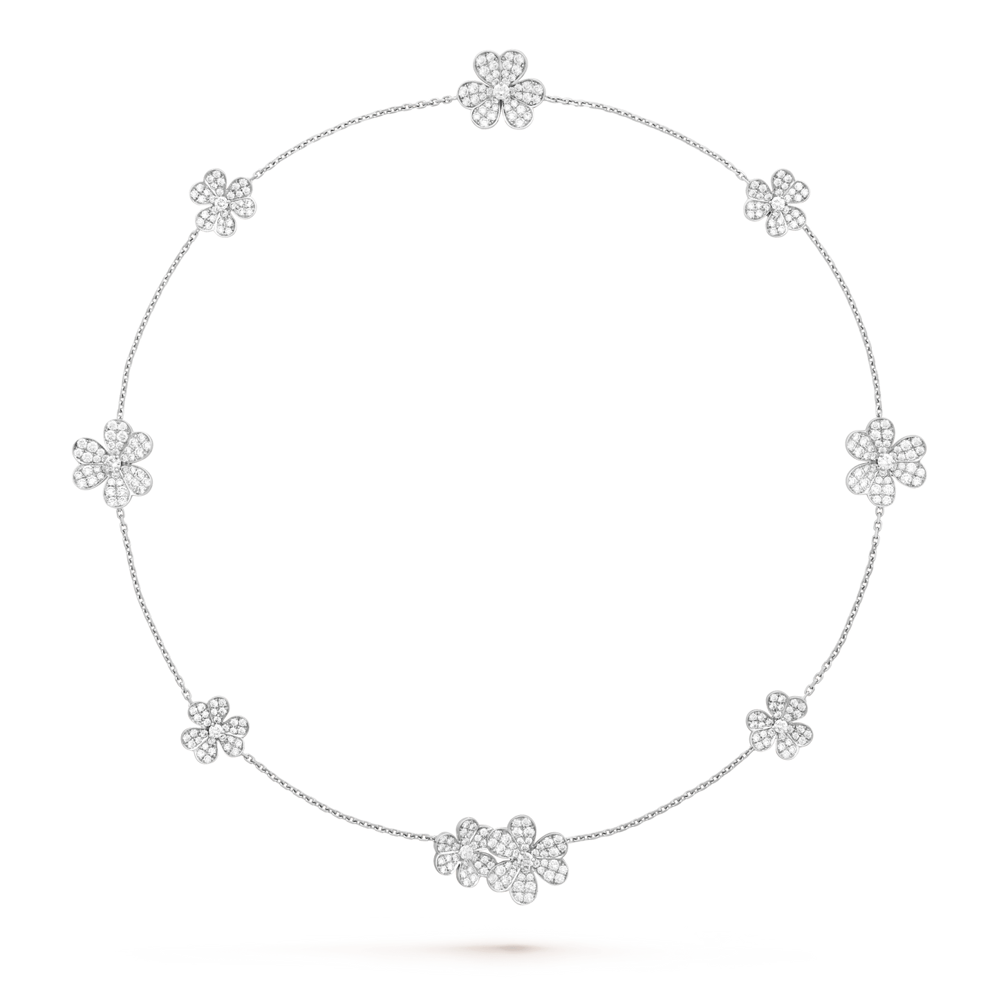[Luna Brilliance]FRIVOLE SILVER 9 FLOWERS NECKLACE
