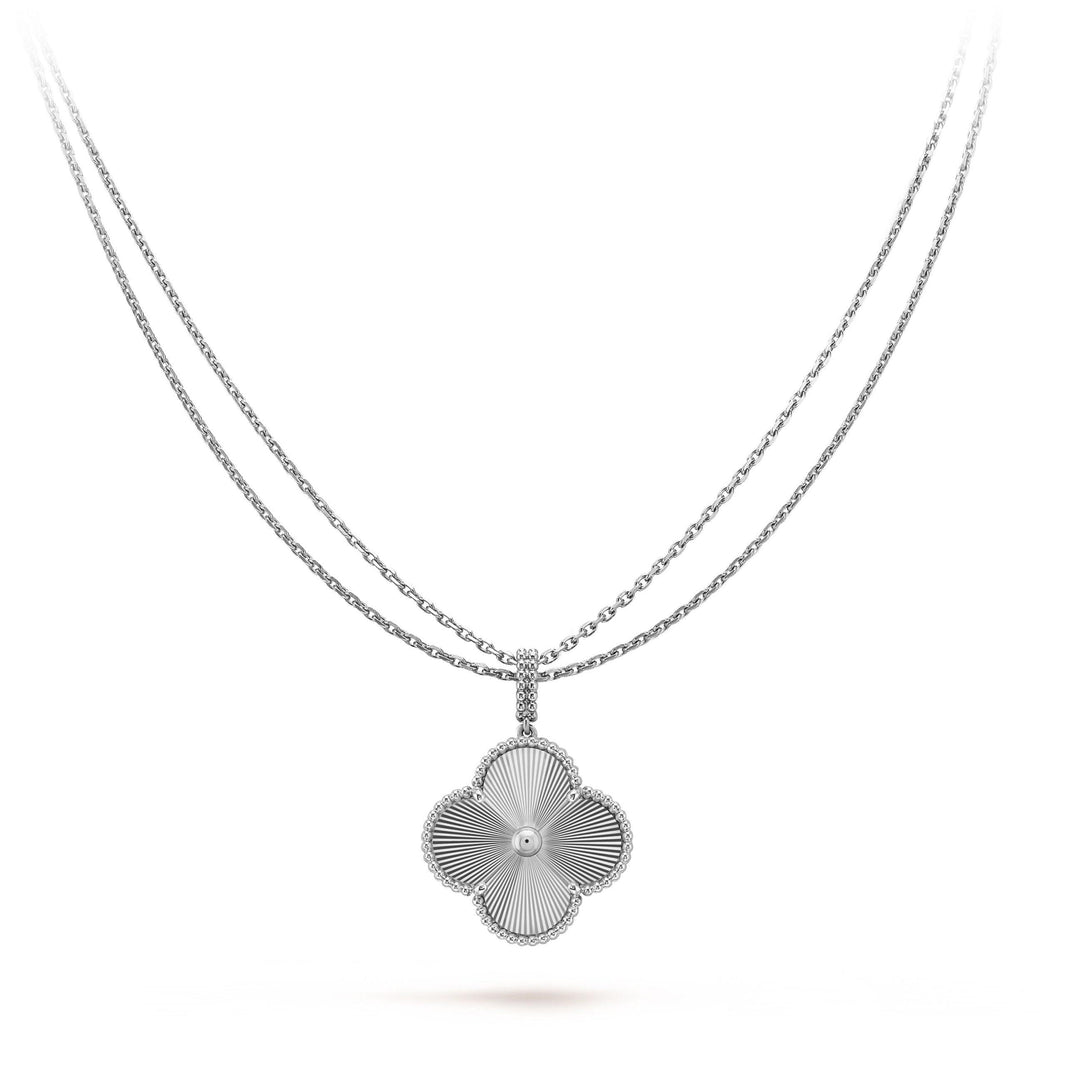 [Luna Brilliance]CLOVER 25MM SILVER BIG CLOVER NECKLACE