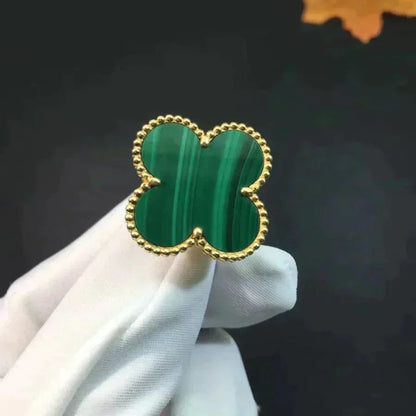 [Luna Brilliance]CLOVER MALACHITE RING