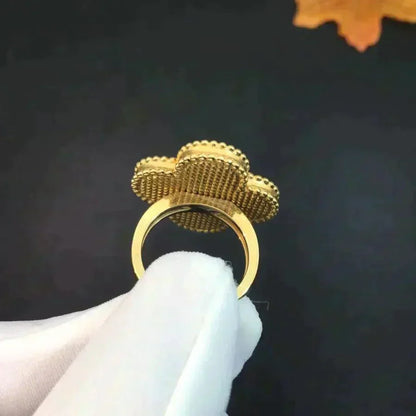 [Luna Brilliance]CLOVER MALACHITE RING