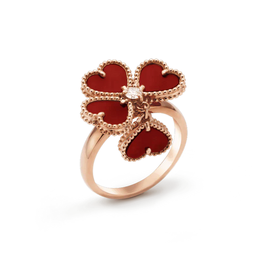[Luna Brilliance]SWEET CLOVER CARNELIAN RING