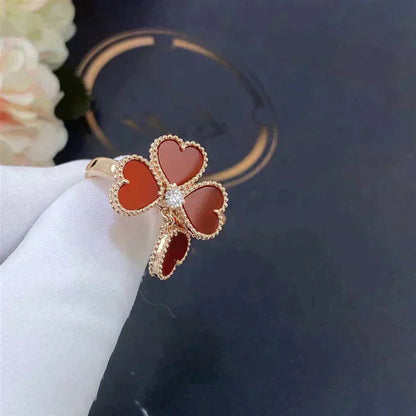 [Luna Brilliance]SWEET CLOVER CARNELIAN RING