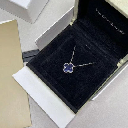 [Luna Brilliance]CLOVER 15MM PIETERSITE NECKLACE SILVER