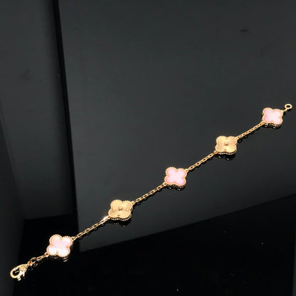 [Luna Brilliance]CLOVER BRACELET 5 MOTIF PINK AND PINK GOLD