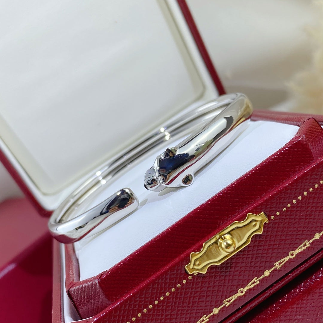 [Luna Brilliance]PANTHERE SILVER OPEN BRACELET