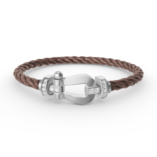 [Luna Brilliance]FORCE LARGE HORSESHOE HALF DIAMOND BRACELET SILVER
