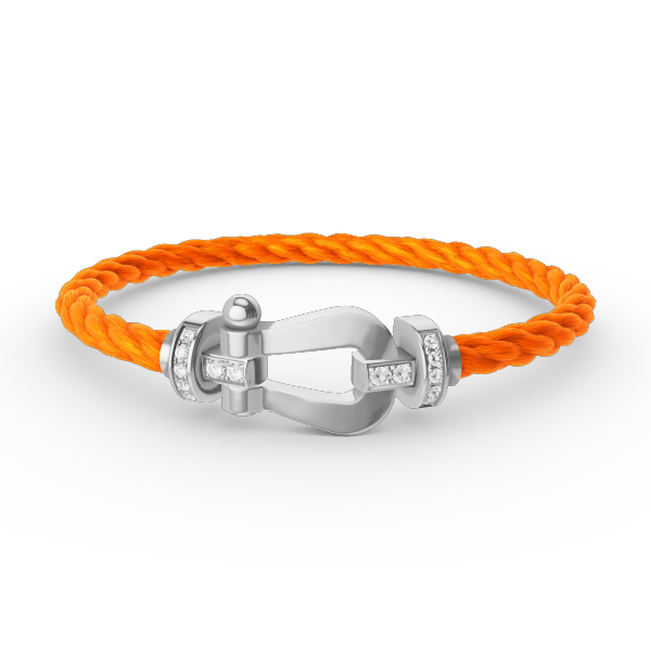 [Luna Brilliance]FORCE LARGE HORSESHOE HALF DIAMOND BRACELET SILVER