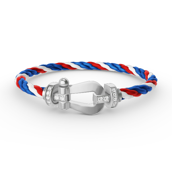 [Luna Brilliance]FORCE LARGE HORSESHOE HALF DIAMOND BRACELET SILVER