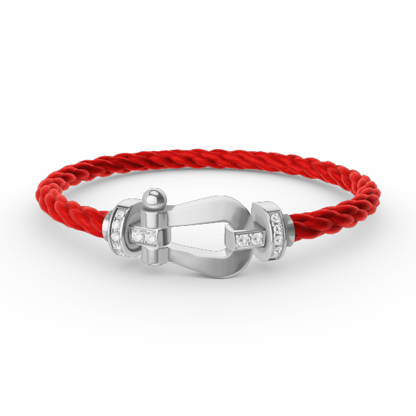 [Luna Brilliance]FORCE LARGE HORSESHOE HALF DIAMOND BRACELET SILVER