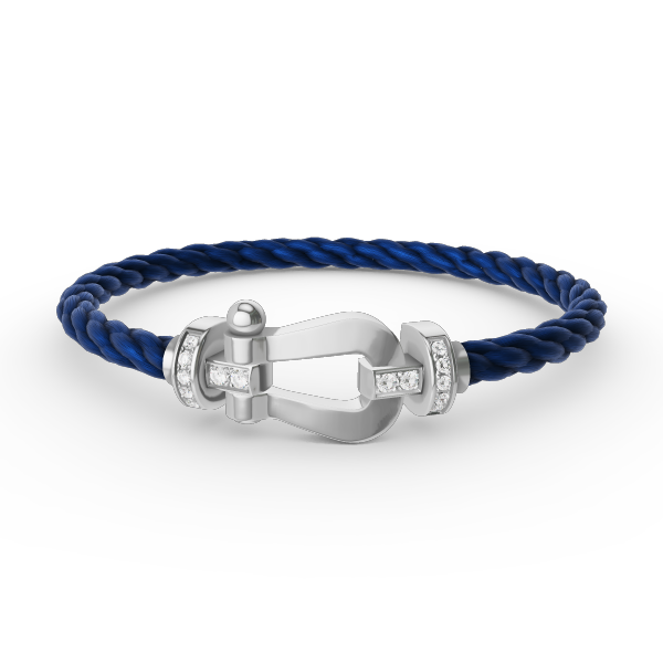 [Luna Brilliance]FORCE LARGE HORSESHOE HALF DIAMOND BRACELET SILVER