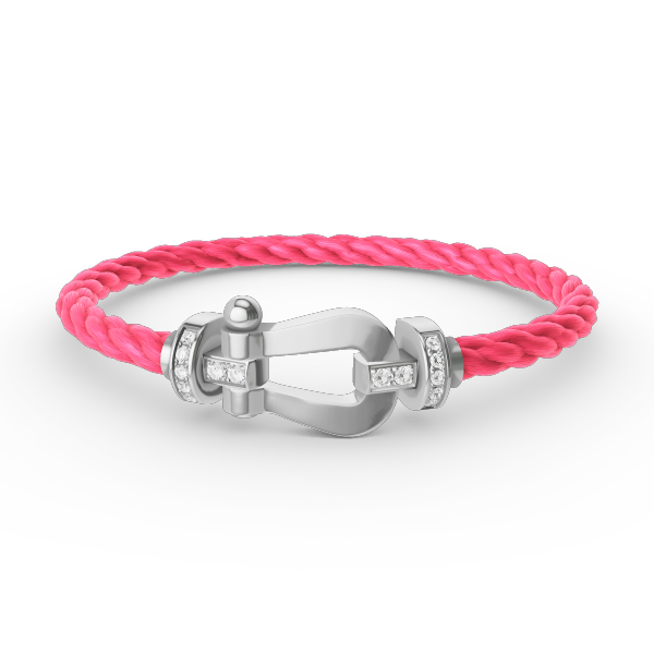 [Luna Brilliance]FORCE LARGE HORSESHOE HALF DIAMOND BRACELET SILVER