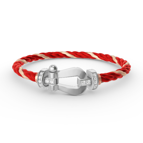 [Luna Brilliance]FORCE LARGE HORSESHOE HALF DIAMOND BRACELET SILVER