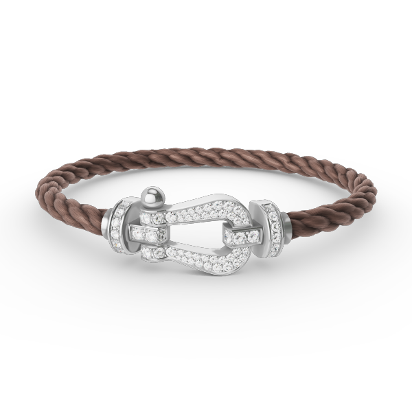 [Luna Brilliance]FORCE LARGE HORSESHOE FULL DIAMOND BRACELET SILVER