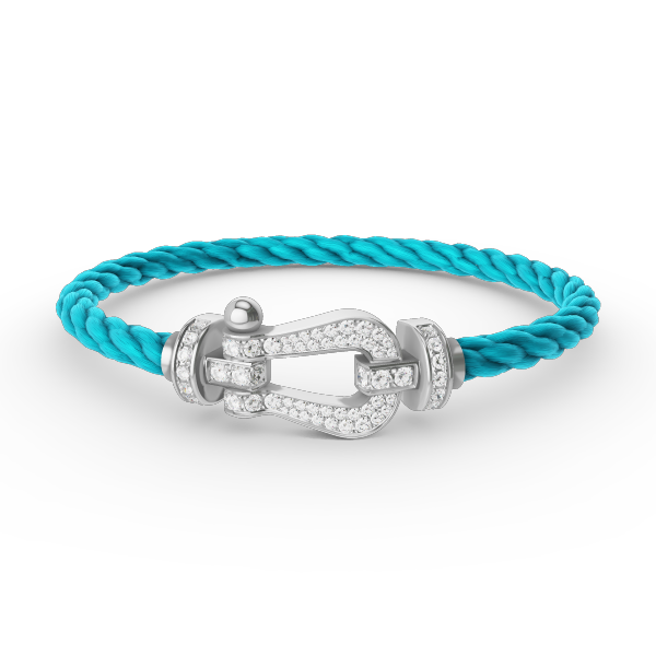 [Luna Brilliance]FORCE LARGE HORSESHOE FULL DIAMOND BRACELET SILVER
