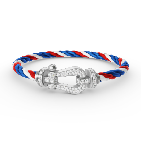 [Luna Brilliance]FORCE LARGE HORSESHOE FULL DIAMOND BRACELET SILVER