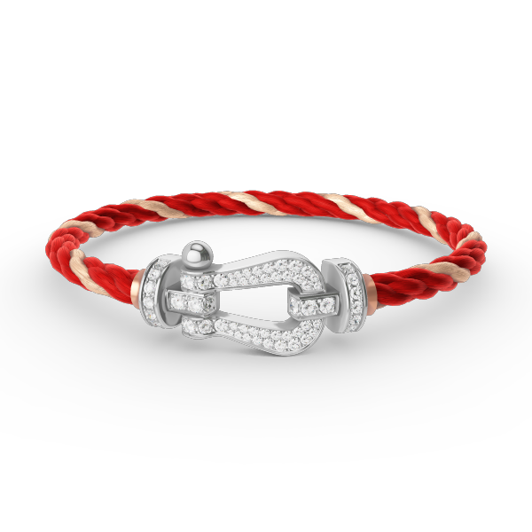 [Luna Brilliance]FORCE LARGE HORSESHOE FULL DIAMOND BRACELET SILVER