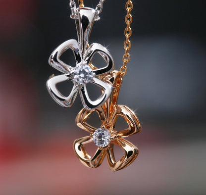 [Luna Brilliance]FIOREVER NECKLACE DIAMOND CENTER