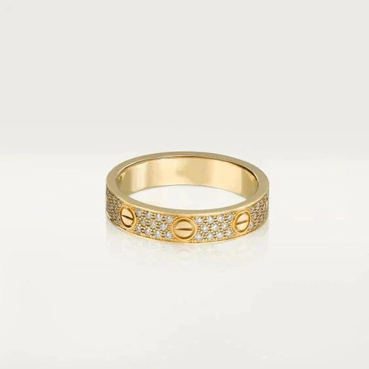 [Luna Brilliance]LOVE RING 3.6MM DIAMOND PAVED