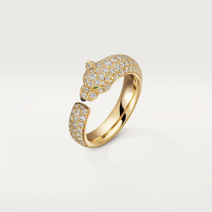 [Luna Brilliance]PANTHERE PINK GOLD DIAMOND RING